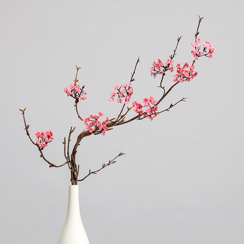 Artificial Cherry Blossom Branch, 34" Bush with Flexible Stems for Home Decor, Wedding, and Event Styling