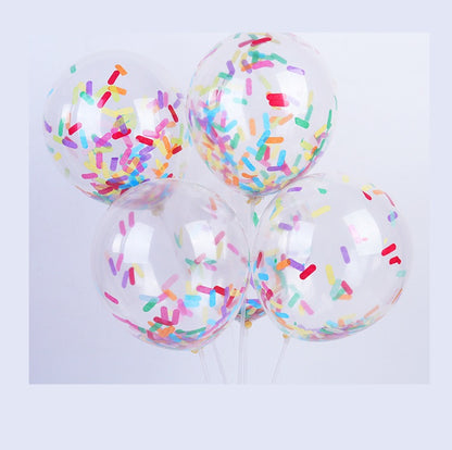 Bulk 100 Pcs 12 Inches Latex Balloons with Long Strips of confetti for Wedding Engagement Party Decoration Wholesale