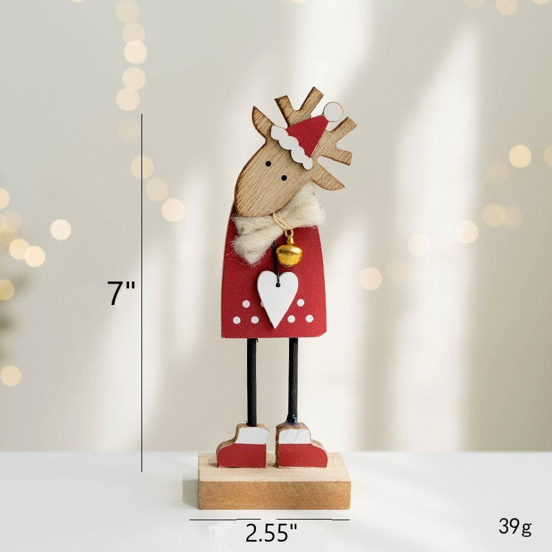 Christmas Tree Elk Tabletop Centerpiece Decorations Bulk Holiday Ornaments Set