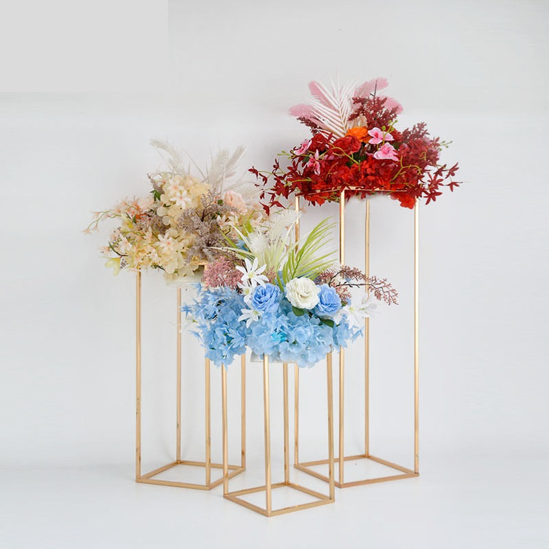 Bulk Metal Geometric Column Flower Stand for Wedding Party Centerpieces for Tables Decor Wholesale