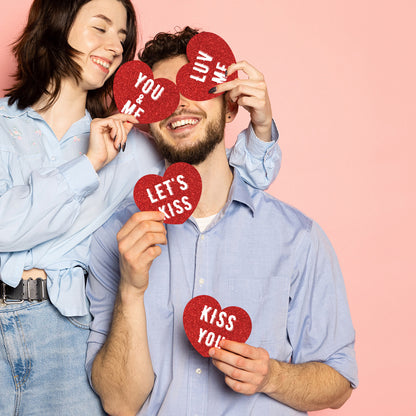 Valentine's Day Heart Hanging Decorations - 8 Patterns Party Supplies (3 Packs)