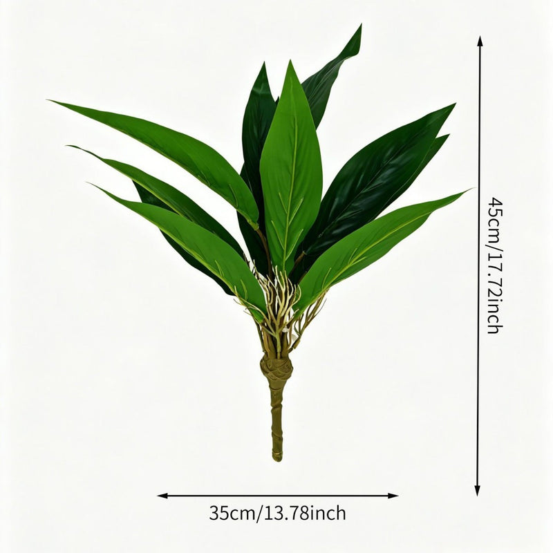 Artificial Croton Bush, 16" Height, Plastic Material, for Home Decor, Weddings, and Commercial Spaces