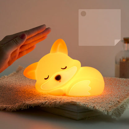 Fox Night Light USB Rechargeable - Home & Outdoor LED Ambient Lamp with 2 Brightness Levels 20min Auto-Off (Battery Not Included)