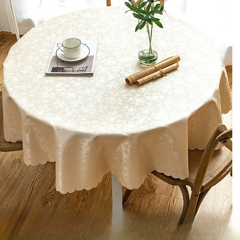Bulk 2 Pcs PVC Round Tablecloths Waterproof Oilcloth Table Cover Wholesale