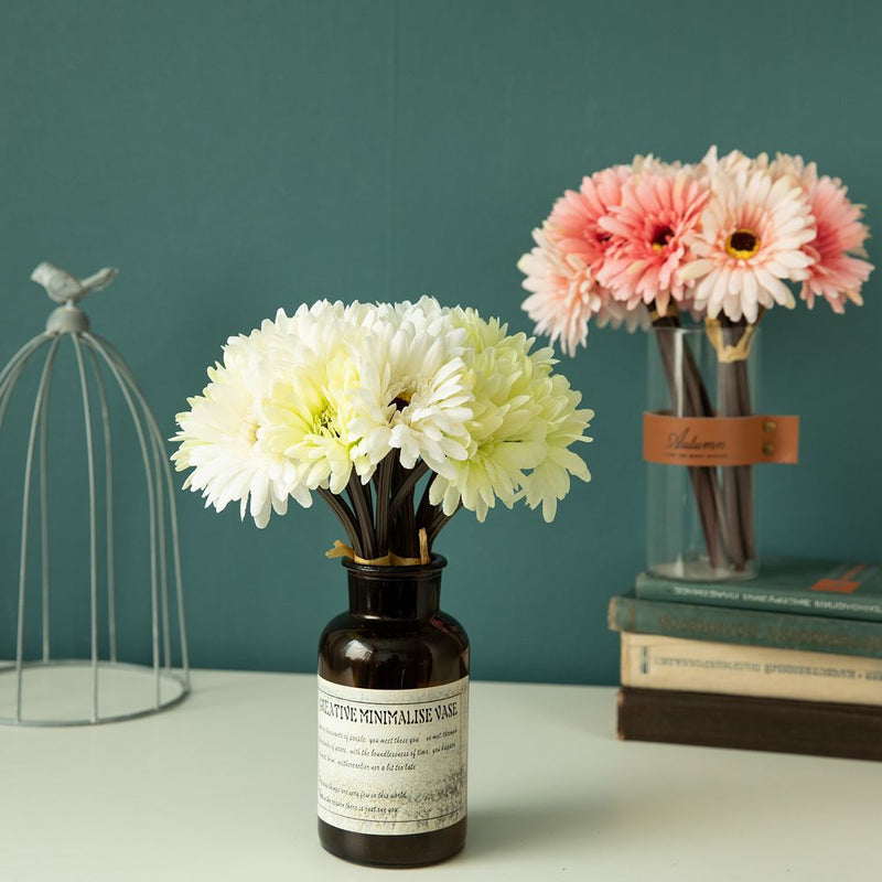 11 Inch Artificial Silk Gerbera Bouquet November Birth Flowers Bulk Wholesale