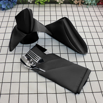 Bulk 25 Pcs Satin Square Napkins for Wedding Banquet Valentine's Day Party Dinner Table Wholesale