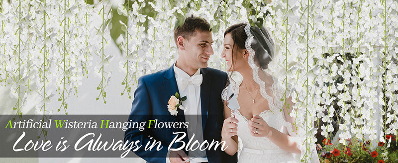 Bulk Wisteria Artificial Flowers 2025 Silk Touch Hanging Vine with UV Protection for Wedding Arch & Garden Party Decor Wholesale