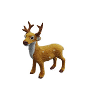 Christmas Sika Deer Ornament Plush Toy Bulk Set for Home Table Decoration