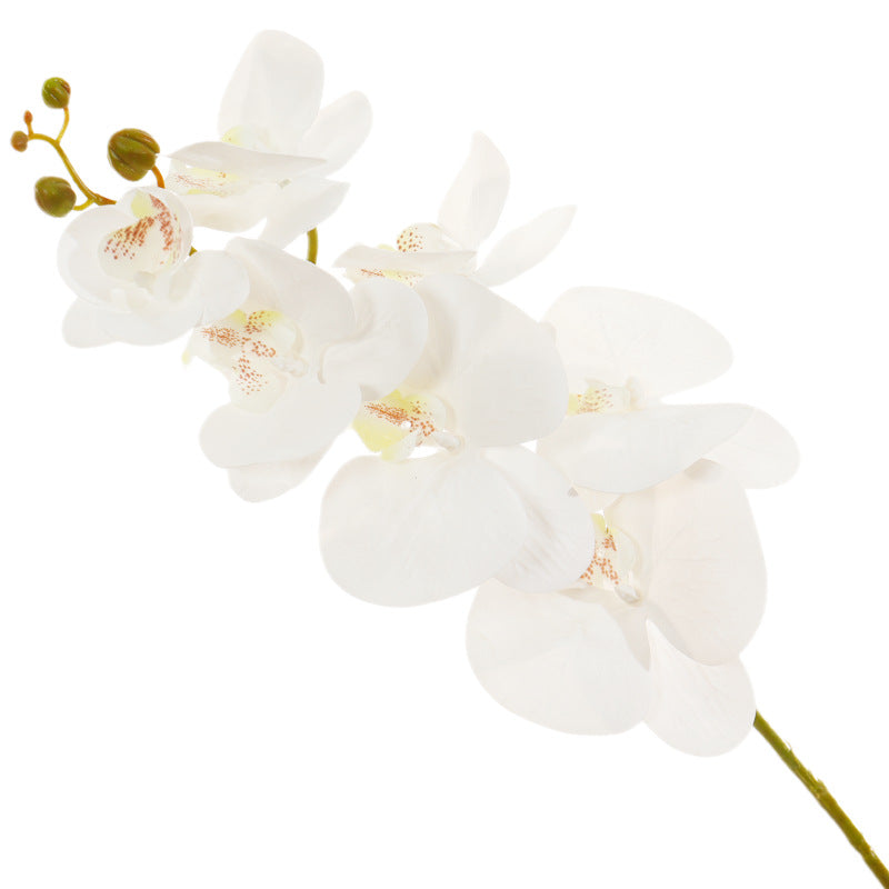 3D Orchid Artificial Flower Stem - 7 Heads 37.4 Inches for Wedding & Home Decor