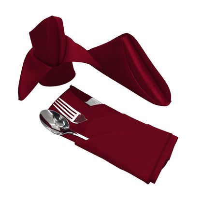 Bulk 25 Pcs Satin Square Napkins for Wedding Banquet Valentine's Day Party Dinner Table Wholesale