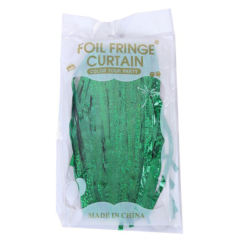 Bulk 2 pcs Holographic Tinsel Curtain for Wedding and Birthday Party Backdrops Sparkling Party Decoration Door Curtain Wholesale