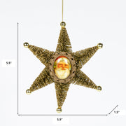 Gold Leaf Cross Hexagon Glass Christmas Ornaments Bulk Pack Holiday Decorations