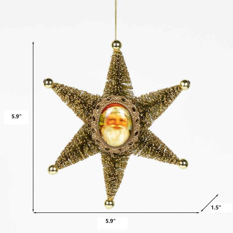 Gold Leaf Cross Hexagon Glass Christmas Ornaments Bulk Pack Holiday Decorations