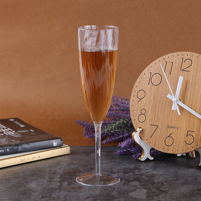 Bulk 8 Pcs Plastic Champagne Flute 6 Oz Clear Wine Glasses Wholesale