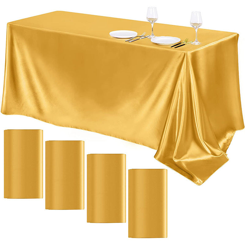 Bulk Satin Tablecloth Table Cover for Rectangular Table Wedding Banquet Events Decor Wholesale