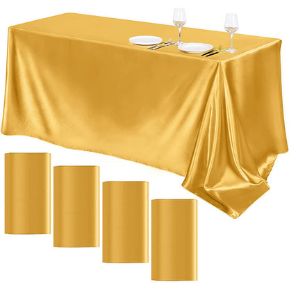 Bulk Satin Tablecloth Table Cover for Rectangular Table Wedding Banquet Events Decor Wholesale