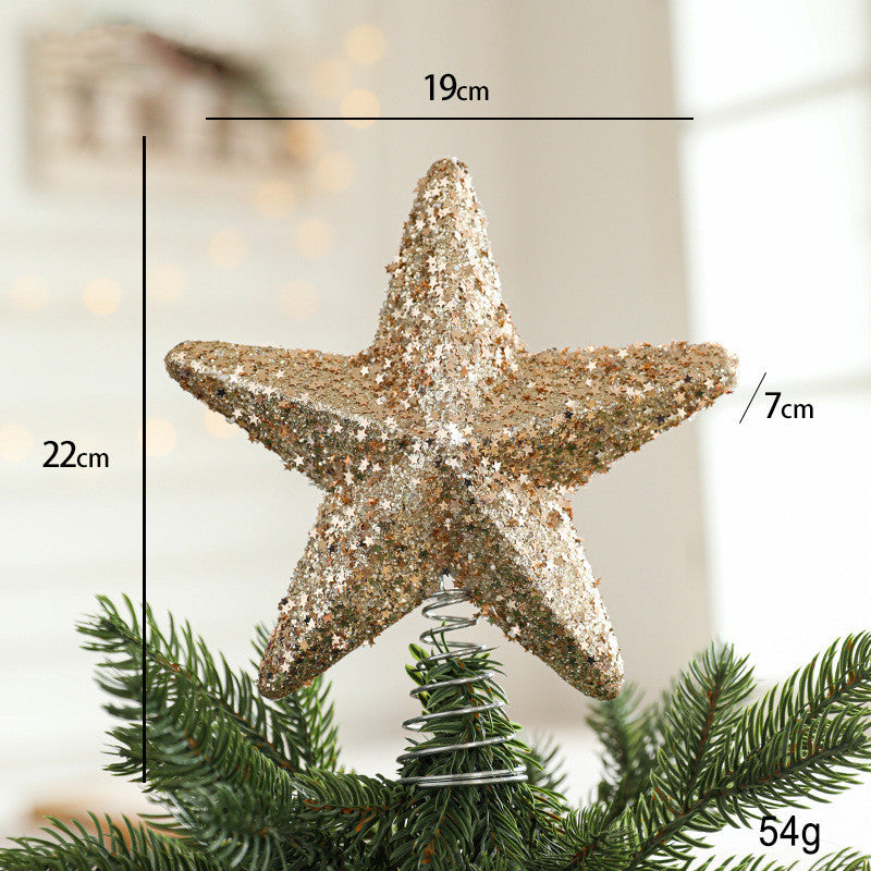 New Glitter Christmas Tree Topper Star - Sparkly Starburst Ornament for Xmas Decor