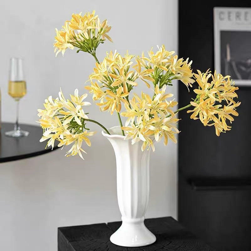 Single Stem Agapanthus Artificial Flower, 24" Tall, Modern Home Decor for Weddings & Events