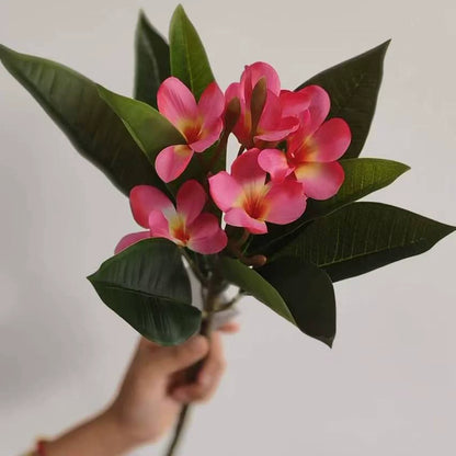 Bulk 26" Frangipani Bridal Bouquet Artificial Flower Arrangement UV Coated for Boho Home Decor Bridal Shower Centerpieces Wholesale