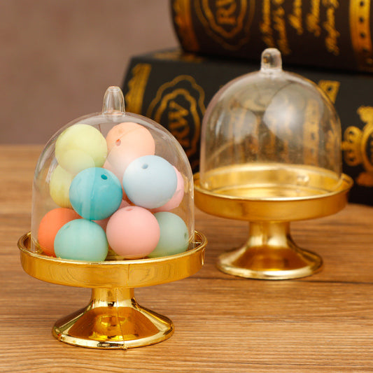Bulk 12 Pack Clear Cake Stand Candy Treat Favor Boxes With Dome Cover for Birthday Wedding Holiday Party Supplies Wholesale