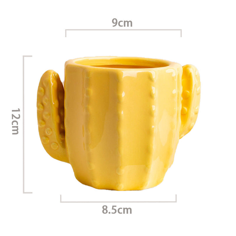 Ceramic Cactus Shaped Flower Vase Planter Pot Bulk Wholesale