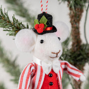 Bulk Christmas Felt Mice Ornaments 12 Pcs Hanging Decor for Tree Wreath Home Party Supplies