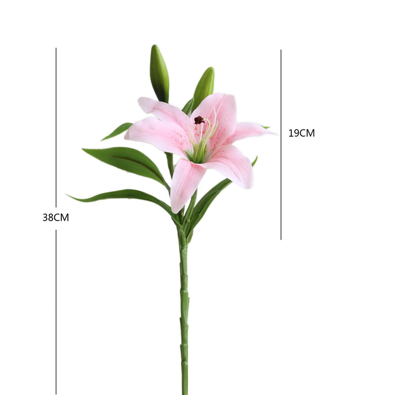 14 Inch Oriental Lily Stems 10 Pcs Real Touch Artificial Flowers for Table Centerpieces Arrangements