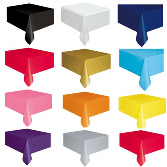 Bulk 20 Pcs Disposable Rectangular Tablecloth Plastic Dining Tablecloth for Outdoor Party Picnic Wedding Wholesale