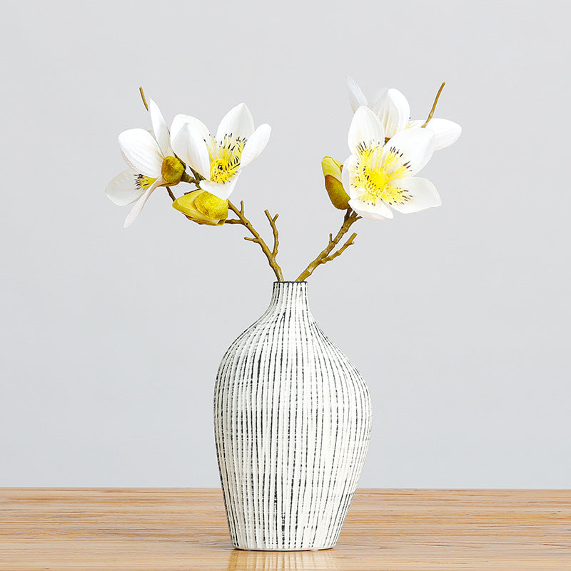 Single Stem Argentine Kapok Faux Silk Flower, 17" Tall, 4 Blooms, Perfect for Home Decor, Weddings, and Events