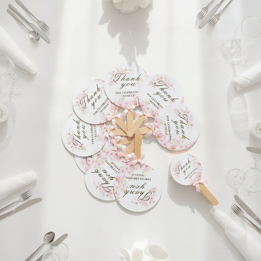 Bridal Shower Favors Wedding Fans for Guests (10 Pack) - Wedding Reception Decor & Paper Party Supplies