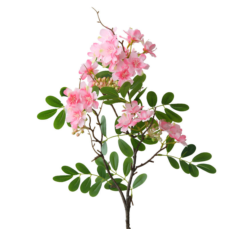 Single Stem Artificial Michelia Flower, 29" Tall, Silk Material, Modern Home & Commercial Decor, White & Pink Options