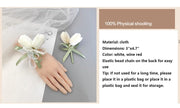 Romantic Marsala Artificial Velvet Tulips Wrist Corsage Bulk Quantity