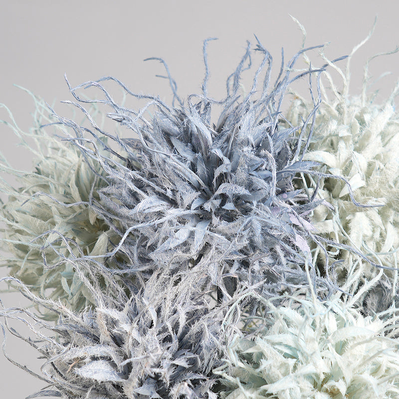Single Stem Artificial Lightning Ball Flower, 30" Tall, Silk-Like Fabric, Indoor Outdoor Decor for Weddings, Events, Homes