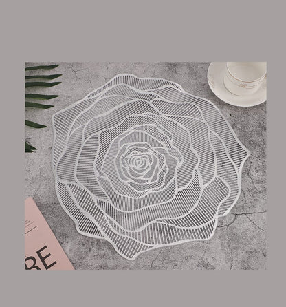 Bulk 2Pcs Irregularity Placemat Heat-Resistant PVC Placemat 15 inch Non-Slip Table Mats Wholesale