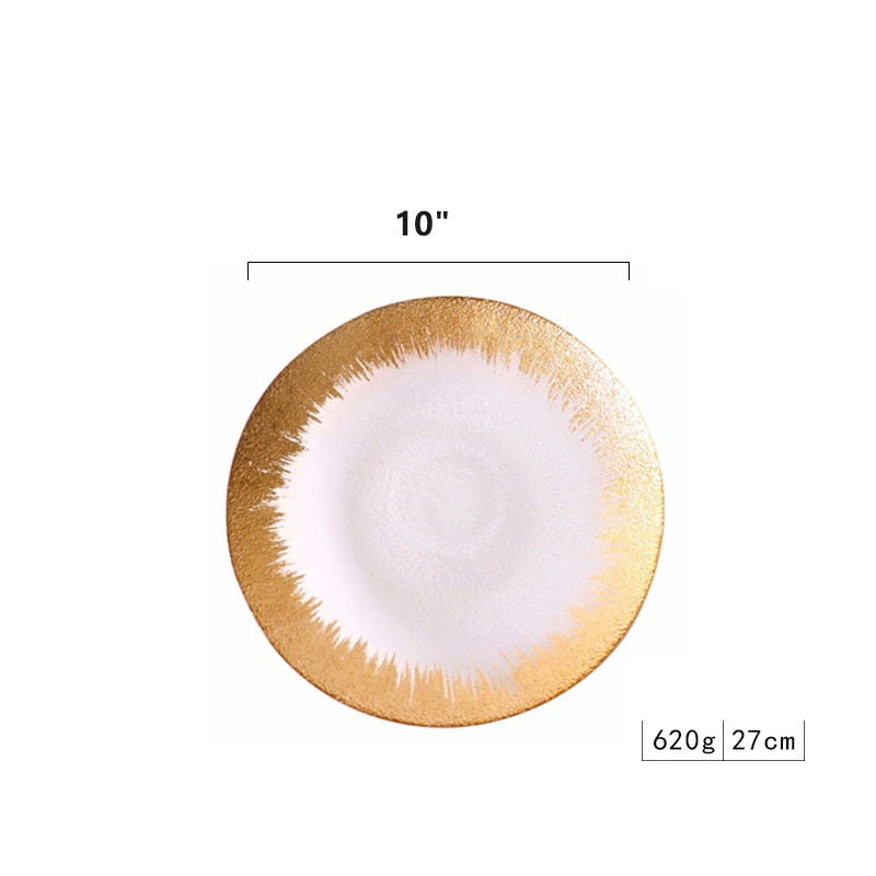 Bulk Round Glass Charger Plates for Wedding Party Event Tabletop Decor Wholesale