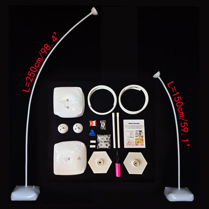 Bulk 2pcs DIY Adjustable Aluminum-Plastic Tube Arch and Heart Balloon Stand - Party and Wedding Decorations Wholesale