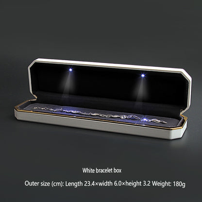 Bulk Ring Box With Light 2025 LED Illuminated Velvet Lined Jewelry Organizer for Bridal Shower & Proposal Accessories Wholesale