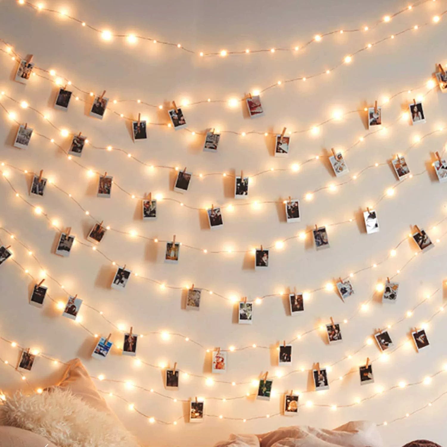 Bulk LED Lights with clips Commercial Grade Shatterproof Clips & Fairy String Lights Remote Controlled Mood Lighting for Bed Canopies Wedding Arbor Photo Studio Backdrops Wholesale