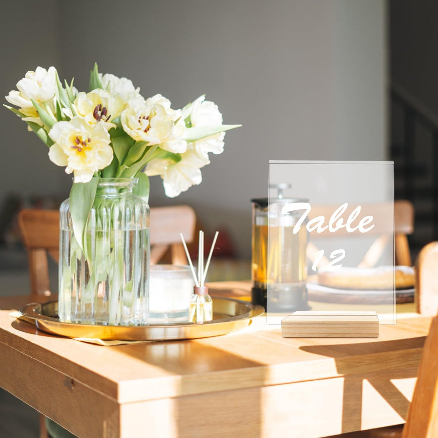 Bulk 10PCS Wood Card Holders 2025 Natural Wood Table Number Stands Non Slip Base for Wedding Reception Anniversary Party Decor Wholesale