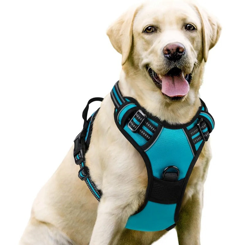 Premium No Pull Dog Harness Oxford Reflective Padding Adjustable Soft Padded Training Walking Hiking Secure Control