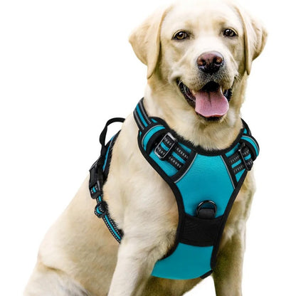 Premium No Pull Dog Harness Oxford Reflective Padding Adjustable Soft Padded Training Walking Hiking Secure Control