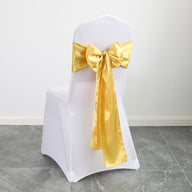 Bulk 10PCS Bows Chair Sashes Satin Chair Ribbons for Wedding Party Events Banquet Chair Cover Decoration Wholesale