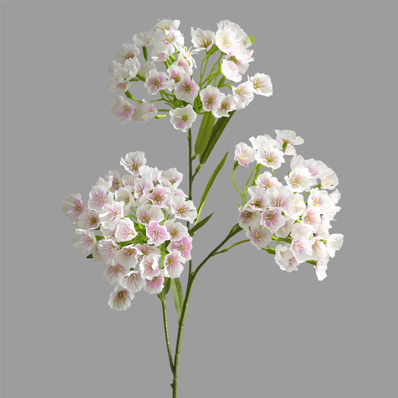 Single Stem Artificial Carnation Flower with 3 Blooms, 28" Tall, Silk-Like Fabric, Modern Style for Home Decor, Weddings & Events