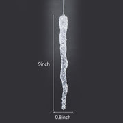 Clear Acrylic Ice Strip Christmas Ornaments Bulk Hanging Decorations for Xmas Trees