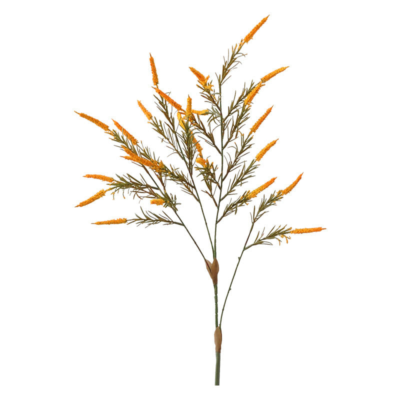 Artificial Sage Salvia & Foxtail Grass Stem, Single Stem Faux Floral, Soft PVC, Bendable, for Home, Wedding & Display