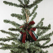 Christmas Iron Bell Ornaments with Pine Cone and Berry Hanging Decorations, Bulk Set
