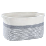 Premium Handwoven Cotton Basket Multi Purpose Storage Organizer for Dog Toys Living Room Nursery & Home Décor