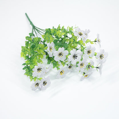 Premium Outdoor Fake Flowers 10 Pack UV Resistant Polyester Eucalyptus Bundles  Eco Friendly Stems for Patio Garden Porch Decor