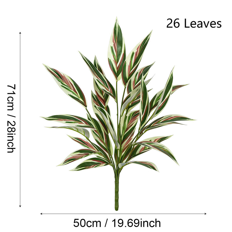 Artificial Snake Plant Bush with Variegated Leaves, 25" Tall Realistic Faux Plant for Home Office Decor, Wedding & Event Styling