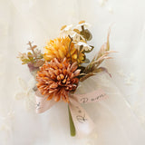 Faux Spiked Ball Aromatherapy Flowers - 2-Pack Wedding Home Decor (5.9x3.9x2 Inches)